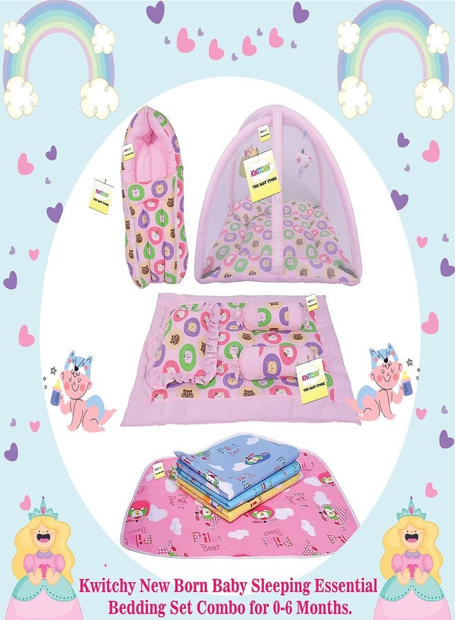 Kwitchy Flat Bed Baby Bedding Set for New Born Essential Combo (0-6 Months) (4PCS Set) - Image 2