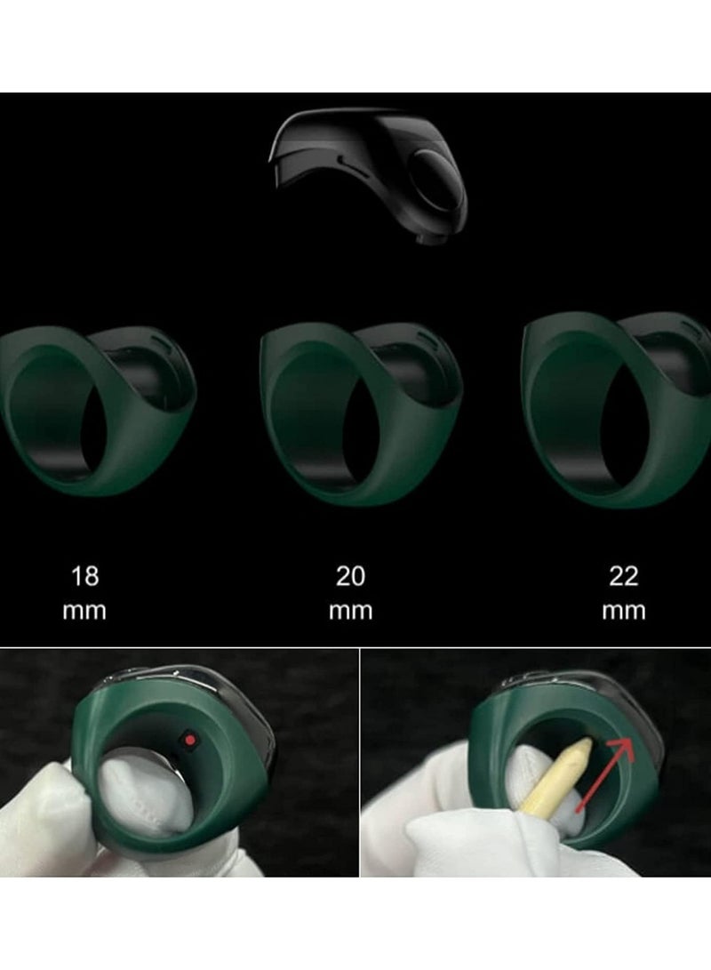 iQIBLA Tasbih Counter Smart Ring Flex Aluminum Version 3 Sizes Muslim Prayer Timing Reminder - Image 5