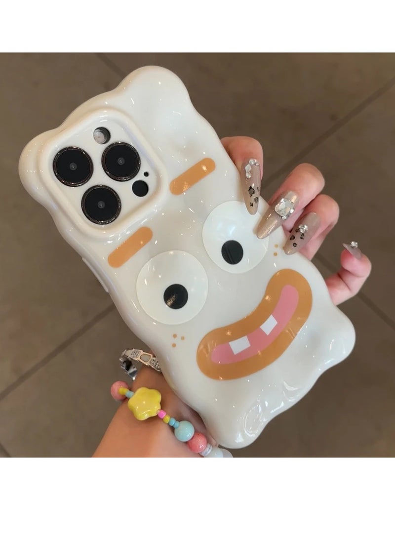 NIBEMINENT Funny And Humorous Emoticons Protective TPU Case Cover For IPhone 16 Plus, White