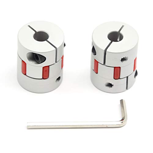 Befenybay 2PCS 8mm to 8mm Aluminium Plum Flexible Shaft Coupling D25 L30 8x8mm Connector Flexible Coupler for 3D Printer CNC Machine and Servo Stepped Motor（8x8mm） - Image 1