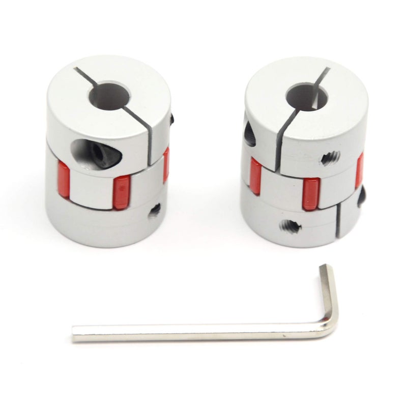 Befenybay 2PCS 8mm to 8mm Aluminium Plum Flexible Shaft Coupling D25 L30 8x8mm Connector Flexible Coupler for 3D Printer CNC Machine and Servo Stepped Motor（8x8mm） - Image 5
