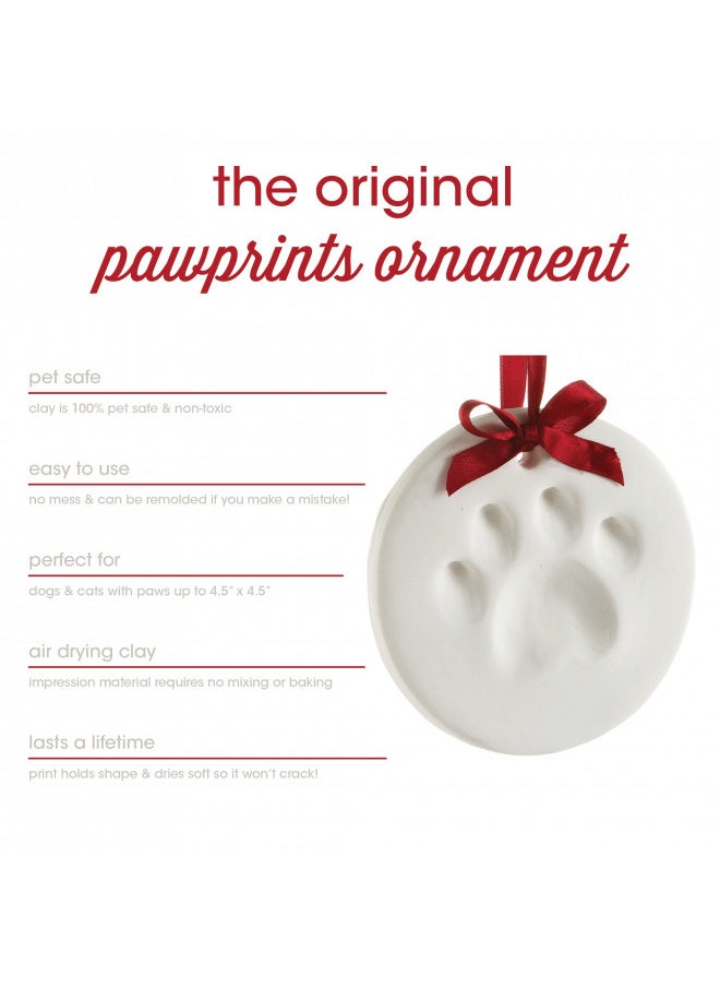 pearhead Pearhead Pet Pawprint Hanging DIY Keepsake Ornament, Dog or Cat, Pet Owner Holiday Christmas Gift, White  - Image 2