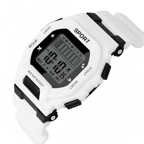 RACNOS Digital Silicone Strap Sports Watch for Boys | Sports Watch for Kids Boys | sportz Watch (White) - Image 2