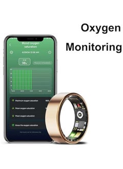 GELESE Smart Ring Health Tracker, Fitness Tracker, Activity Trackers for Man&Women-Sleep&Exercise Monitor,Waterproof Sleep Tracking Wearable (Gold, 10)  - Image 2