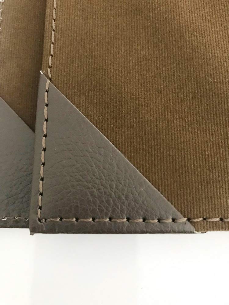 NJ أغطية قوائم جلدية للمطاعم 9x12 بوصة، مجلد 3 لوحات 4 عرض، مقدمي القوائم للمطاعم، فندق مع زوايا على طراز ألبوم الصور - بني - Image 5