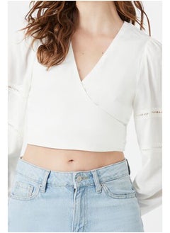 FOREVER 21 Tie-Back Balloon-Sleeve Top  - Image 5