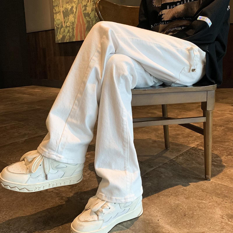 Unisex Classic Denim Jeans Loose Fit Daily Outdoor Wear - Image 1