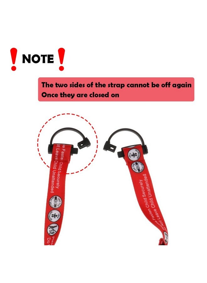 Hooshing 2PCS Kids Baby Safety Seat Belt Adjustable Supermarket Shopping Cart Belt Chair Seat Belts Red - Image 2