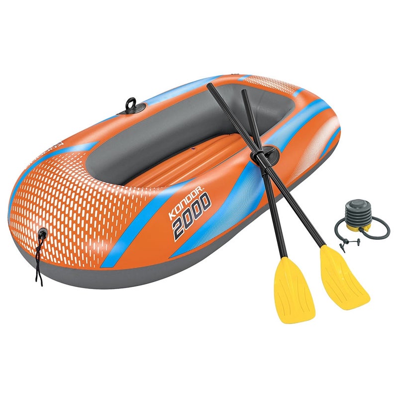 Bestway - Kondor 2000 Inflatable Raft Set with Oars and Foot Pump 185 x 97 cm - 61142 - Image 1
