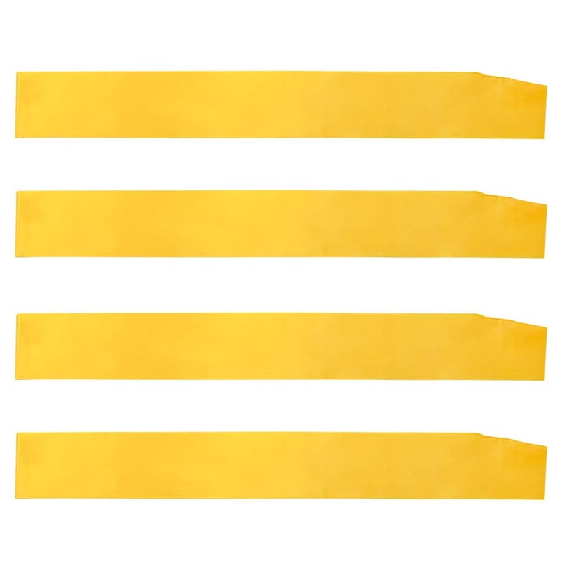 GDTO8820 Blank sash Gold 4 Pcs Blank Satin Sashes Plain Sashes Party Accessory for Graduation Wedding Party Satin belt Pageant Make Your Own ribbon GOLD celebration Plain Pageant Sashes GOLDYELLOW - Image 2