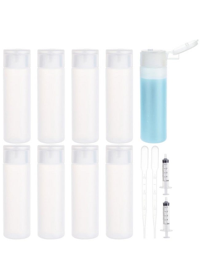 BENECREAT 8 Pack 50Ml 1.7Oz Clear Squeezable Plastic Sample Flip Cap Bottle Refillable Travel Containers For Makeup Cosmetic Toiletries Liquid - Image 1