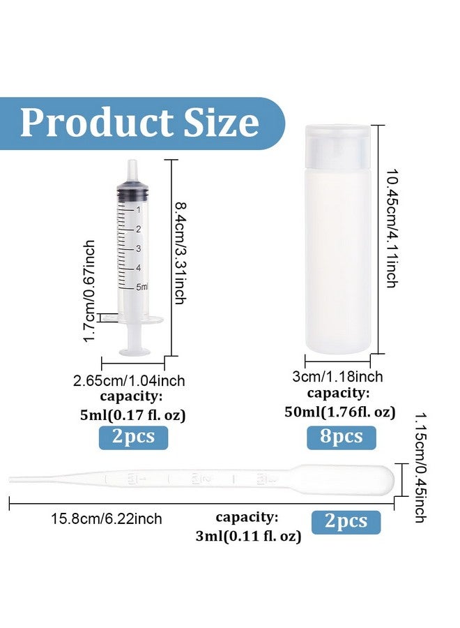 BENECREAT 8 Pack 50Ml 1.7Oz Clear Squeezable Plastic Sample Flip Cap Bottle Refillable Travel Containers For Makeup Cosmetic Toiletries Liquid - Image 2