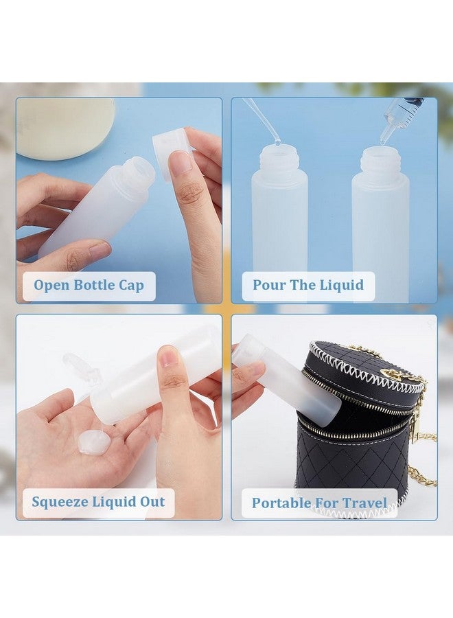 BENECREAT 8 Pack 50Ml 1.7Oz Clear Squeezable Plastic Sample Flip Cap Bottle Refillable Travel Containers For Makeup Cosmetic Toiletries Liquid - Image 4