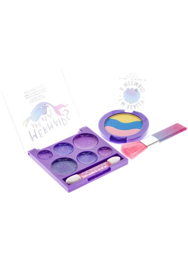TOWNLEY GIRL Townley Girl Mermaid Vibes Makeup Set with 8 Pieces, Including Lip Gloss, Nail Polish, Body Shimmer and More in Mermaid Bag, Ages 3+ for Parties, Sleepovers and Makeovers - Image 5