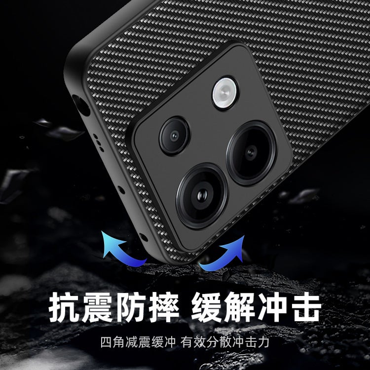 غطاء واقي بملمس باللون أحمر جلد لـ Redmi Note 13 Pro مع حماية من السقوط وتغطية كاملة مع مقاوم للصدمات مع مقاوم للخدش للعائلة أثناء التنقل للتنقل اليومي - Image 3