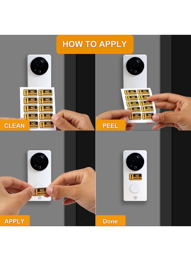 SAVITA 10pcs No Soliciting Sign, 1 x 0.5inch Weatherproof Sticker No Soliciting Sign for House Ring Doorbell No Soliciting Sign Small for Home Business Offices Apartments - Image 5
