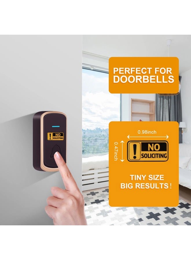 SAVITA 10pcs No Soliciting Sign, 1 x 0.5inch Weatherproof Sticker No Soliciting Sign for House Ring Doorbell No Soliciting Sign Small for Home Business Offices Apartments - Image 3