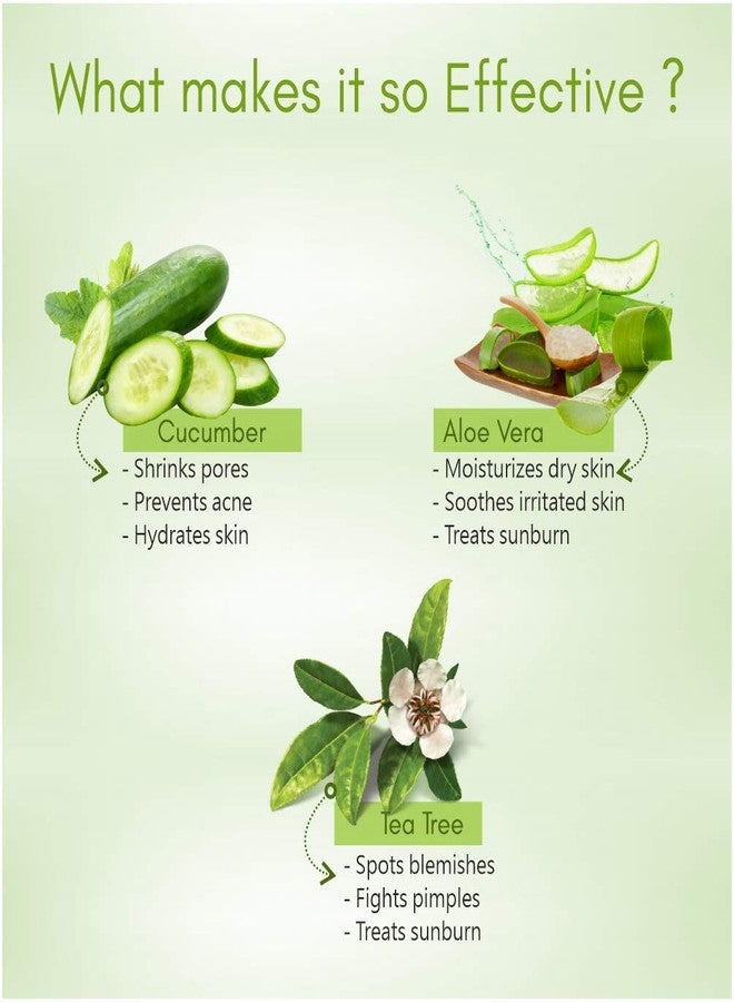 Orgello herbal cucumber toner for face | 1 X 100 gm + Strawberry scrub for face | 1 X 60 gm | Pack of 2 - Image 3