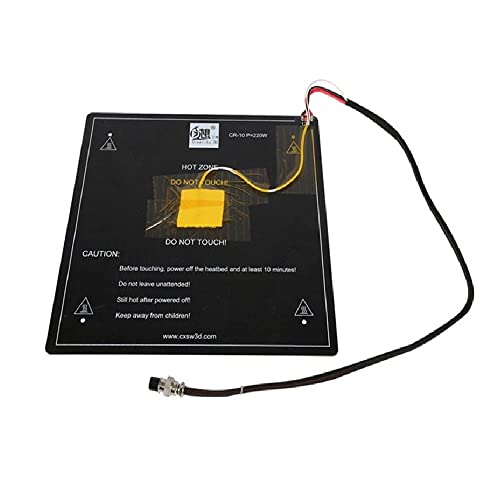 HICTOP Creality CR-10 Heated Bed 310x310x3mm 12V Aluminum Hot Bed with Cable and Insulation Mat Compatible for Creality CR-10 / CR-10S 3D Printers - Image 1