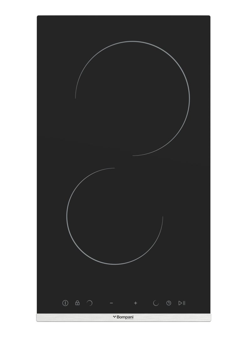 بومباني موقد مدمج 30 سم، 2 منطقة طهي، لوحة تحكم سهلة الاستخدام من الأمام، مواقد سيراميك فيترو - ضمان لمدة عام من الشركة المصنعة - - Image 1