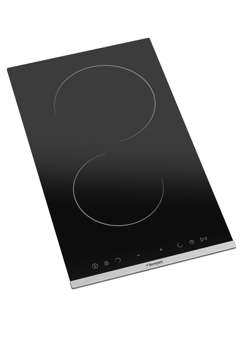 بومباني موقد مدمج 30 سم، 2 منطقة طهي، لوحة تحكم سهلة الاستخدام من الأمام، مواقد سيراميك فيترو - ضمان لمدة عام من الشركة المصنعة - - Image 2
