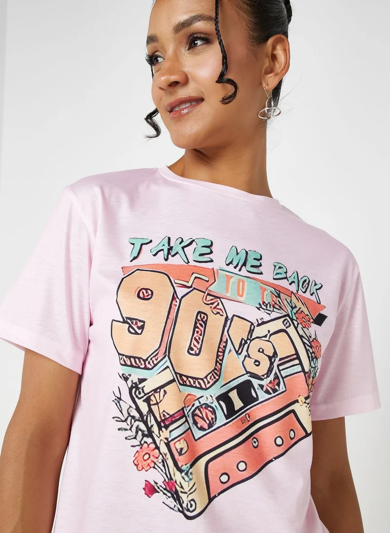 Ginger Crew Neck Graphic T-shirt