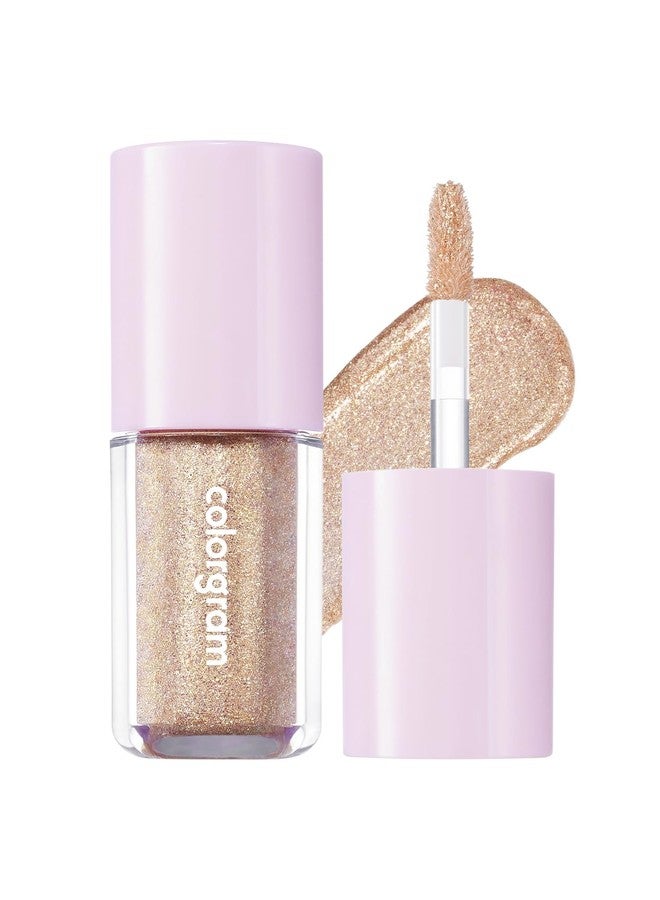 COLORGRAM Milk Bling Shadow 10 Final Pearl | Pigmented Glistening Liquid Glitter Eyeshadow, Long-lasting Shimmer to Matte, Infused with different sized Glittery Pearls - Image 1