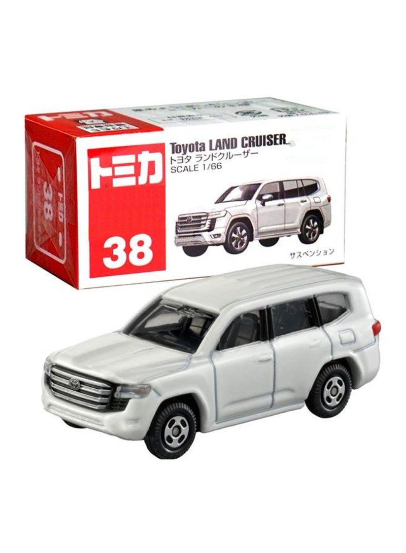 No. 38 White Toyota Cruiser Simulation Model Children's Car Toy Car