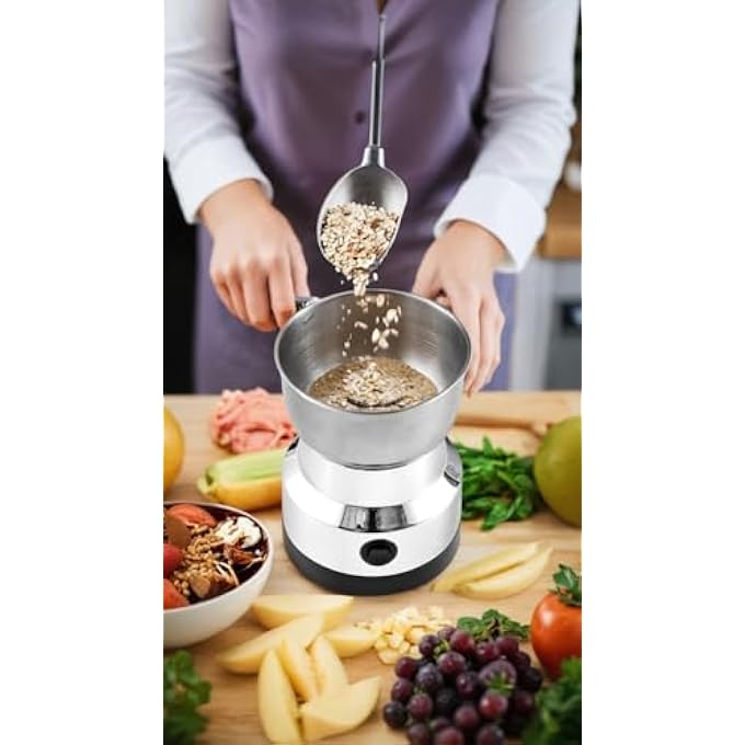 Honwor Electric Coffee  Spice Grinder  4 Stainless Steel Blades 300Ml Capacity OneTouch Operation Portable Design For Beans Rice Seeds - Image 3