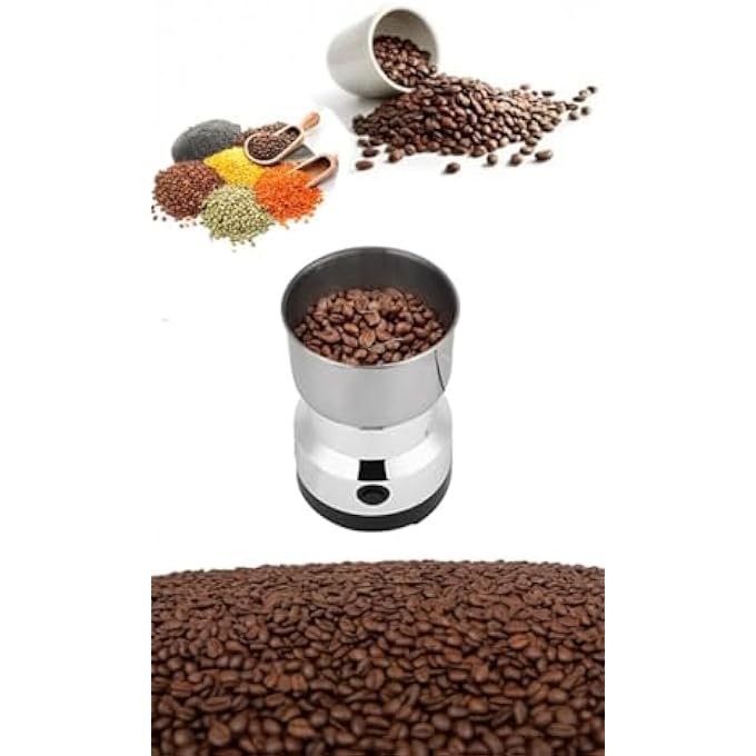 Honwor Electric Coffee  Spice Grinder  4 Stainless Steel Blades 300Ml Capacity OneTouch Operation Portable Design For Beans Rice Seeds - Image 1