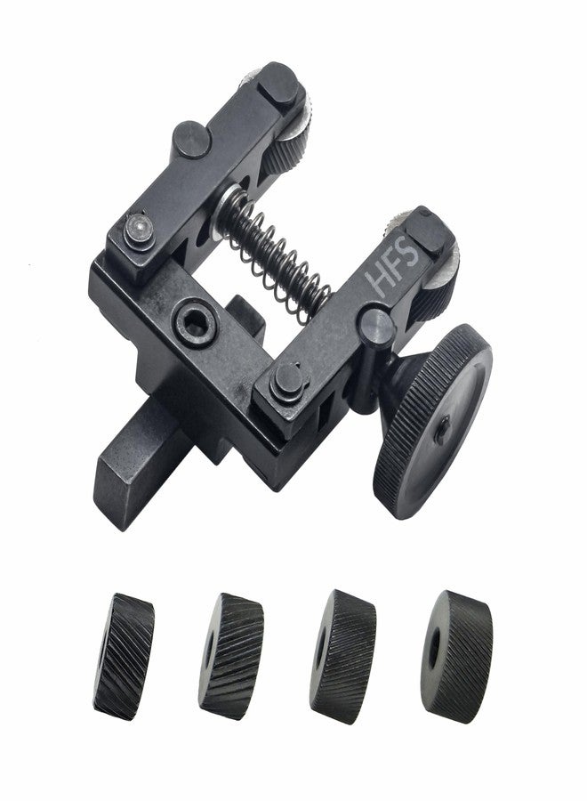 HFS(R) Adjustable Knurling Tool Holder with 6pcs Wheels for Mini Lathes 0-2" Capacity - Image 1