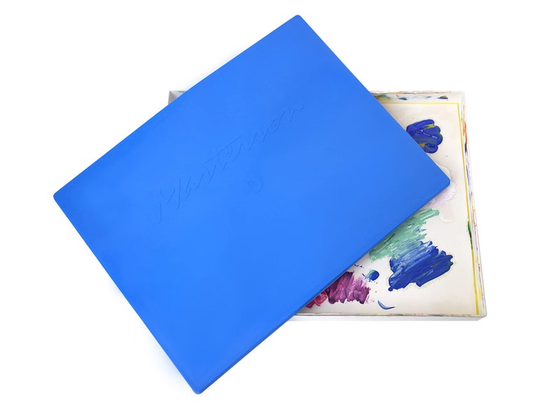Masterson Artist Palette Seal, 12in x 16in Airtight Palette Container, Keeps Wet Paint Fresh for Weeks, Oil or Acrylic Painting Palette with Lid, Seal, Blue Lid Box, Made in USA - Image 2