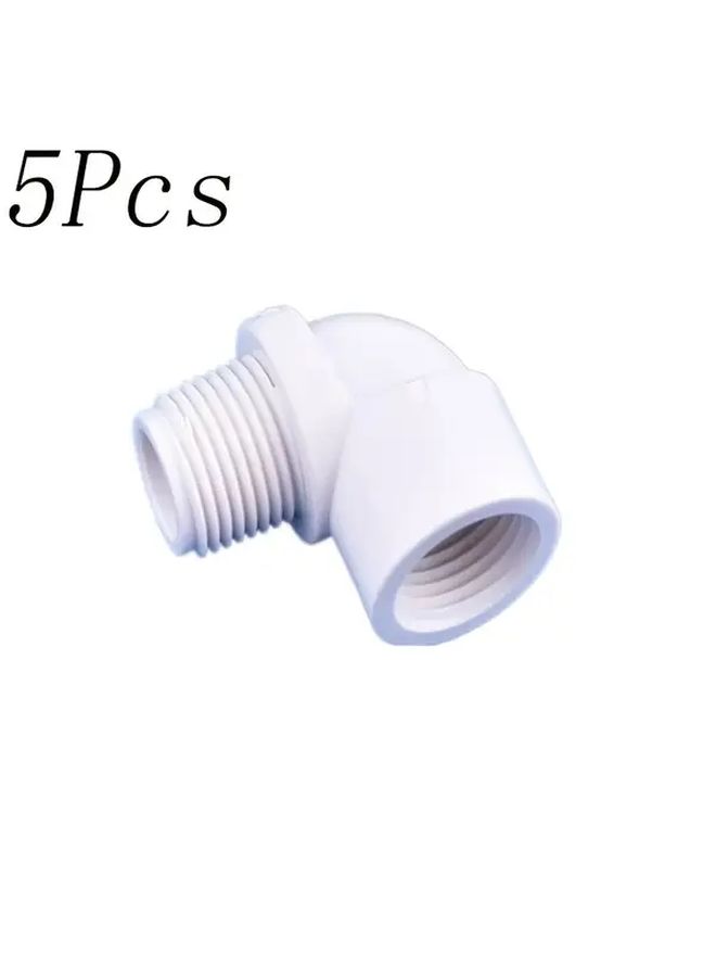 5 قطع، تركيبات أنابيب PVC بقطر 25 مم مع وصلات كوع بخيوط داخلية وخارجية لسهولة التركيب، أدوات سباكة DIY، ملحقات أنابيب إمداد المياه - Image 4