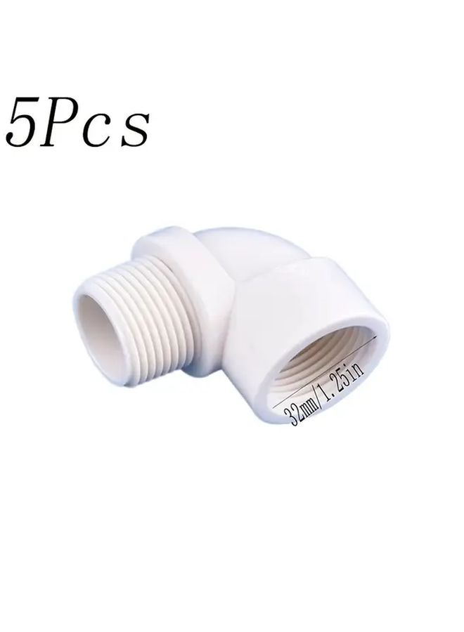 5 قطع، تركيبات أنابيب PVC بقطر 25 مم مع وصلات كوع بخيوط داخلية وخارجية لسهولة التركيب، أدوات سباكة DIY، ملحقات أنابيب إمداد المياه - Image 3