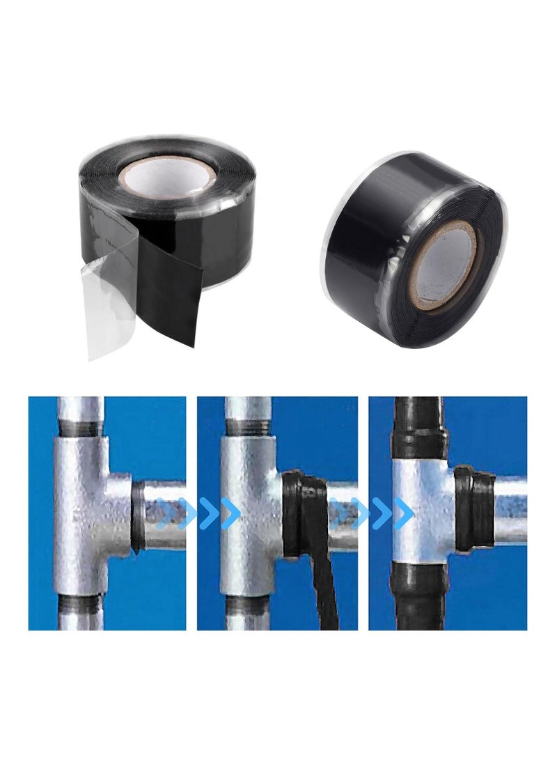 CMGTYYD 2 Pcs Self Fusing Silicone Tape, Self Amalgamating Waterproof Tape for Leaks, Flex Tape, Rubber Leak Repair Tape, Sealing Tape, for Pipe Water Hose Leakage Sealing Repairing(25mm x 3m) - Image 4