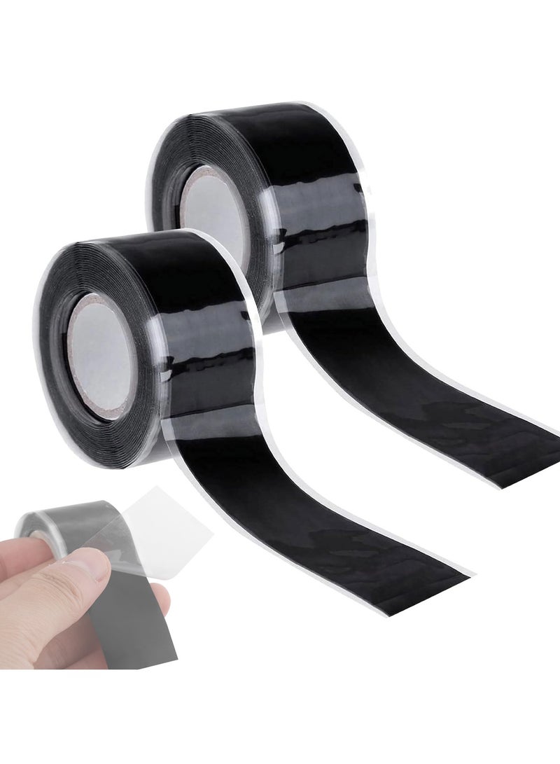 CMGTYYD 2 Pcs Self Fusing Silicone Tape, Self Amalgamating Waterproof Tape for Leaks, Flex Tape, Rubber Leak Repair Tape, Sealing Tape, for Pipe Water Hose Leakage Sealing Repairing(25mm x 3m) - Image 1