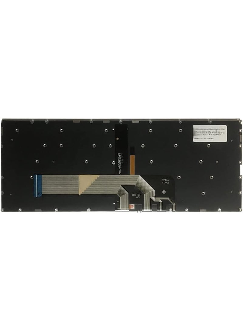 Terabyte لوحة مفاتيح بديلة للكمبيوتر المحمول إصدار الولايات المتحدة مع إضاءة خلفية ل Lenovo Yoga 730-13IKB 730-13IWL 730-15IKB 730-15IWL 530-14 530-14IKB FLEX6-14 - Image 5
