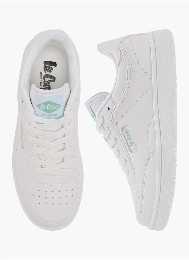 لي كوبر Womens Panelled Sneakers With Lace-Up Closure