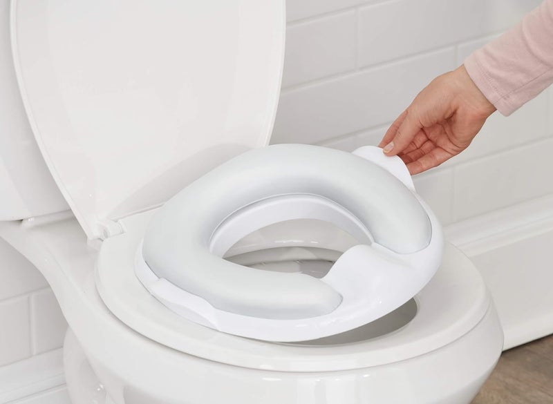 Regalo 2in1 Potty Training and Transition Potty with Flushing Sound Removable Seat Bonus Kit Oversized Foam Soft Seat and Wipe Storage White - Image 5