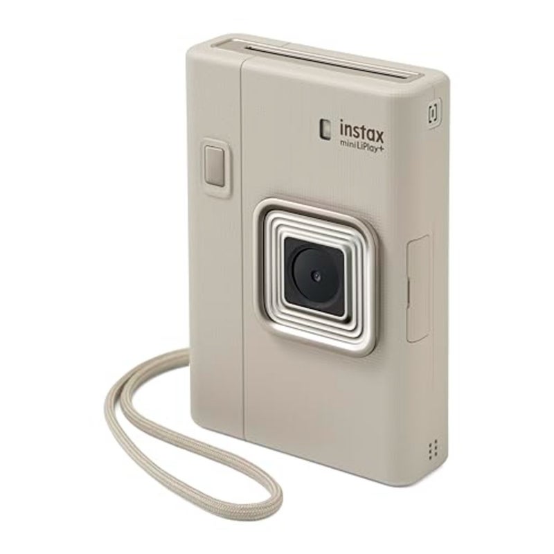 Instant film camera and printer for everyday use, hybrid digital design with sand beige finish, featuring 6x4 cm rear LCD, sound recording, dual cameras main + wide-angle selfie - Image 3