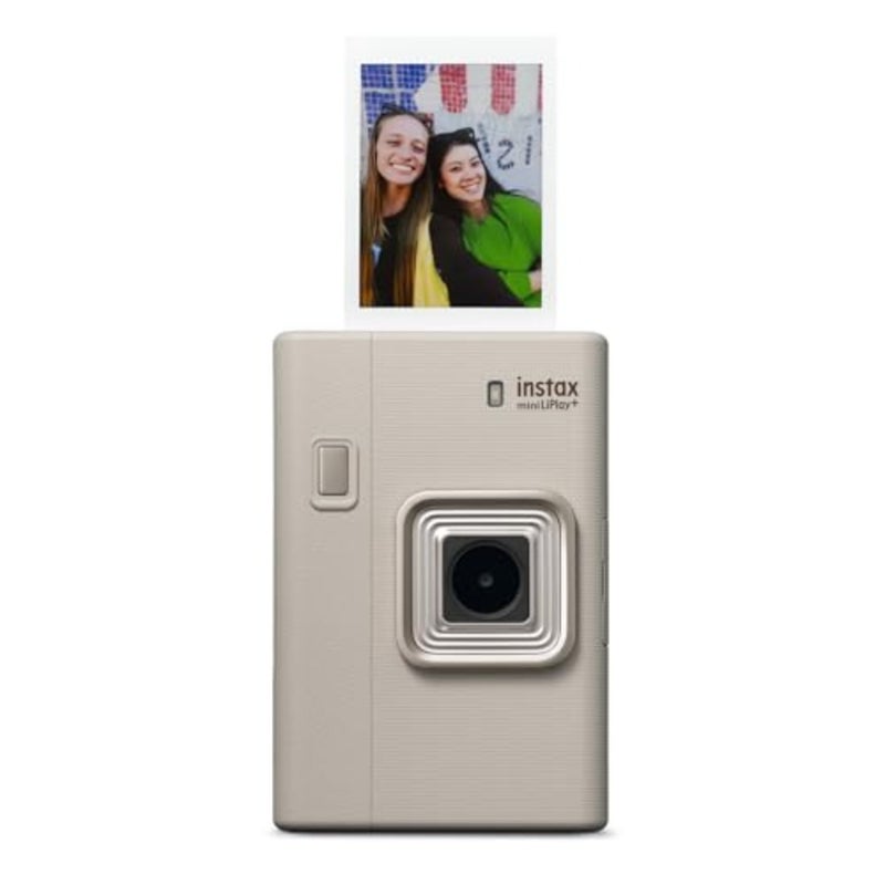 Instant film camera and printer for everyday use, hybrid digital design with sand beige finish, featuring 6x4 cm rear LCD, sound recording, dual cameras main + wide-angle selfie - Image 1