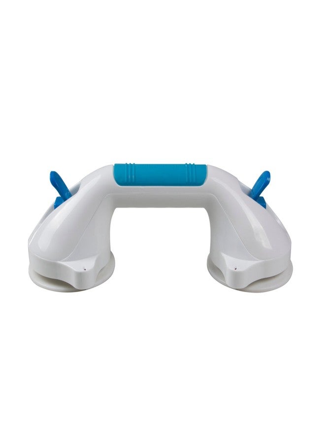 PCP Suction Grip Bathtub and Shower Handle with Color Lock Indicators, White, 12 Inch - Image 1