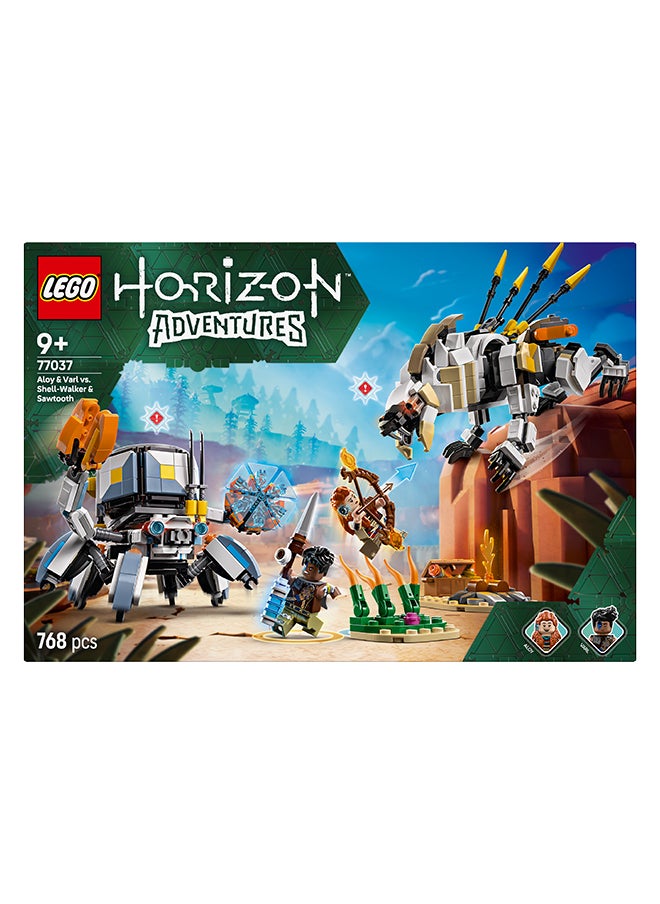 LEGO Horizon Adventures Aloy & Varl vs. Shell-Walker & Sawtooth Building Toy Set with Machine Monsters and Minifigures, Creative Gift for 9+ Year Old Boys, Girls and Gamers 77037 (768 pieces)  - Image 4