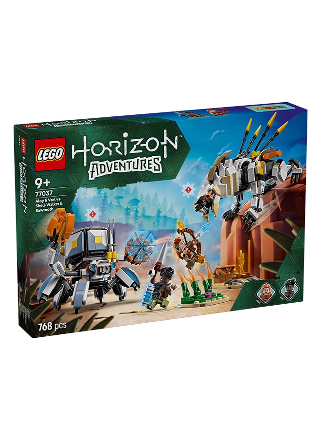 LEGO Horizon Adventures Aloy & Varl vs. Shell-Walker & Sawtooth Building Toy Set with Machine Monsters and Minifigures, Creative Gift for 9+ Year Old Boys, Girls and Gamers 77037 (768 pieces)  - Image 2