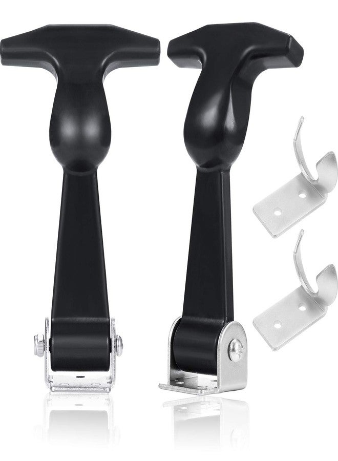 مادر Mudder 2 قطعة من غطاء محرك السيارة المطاطي المصنوع من الفولاذ المقاوم للصدأ مع مقبض مرن على شكل حرف T ومزالج سحب مرنة من المطاط مع حوامل لخزانة الأدوات ومحرك السيارة وغطاء المحرك - Image 1