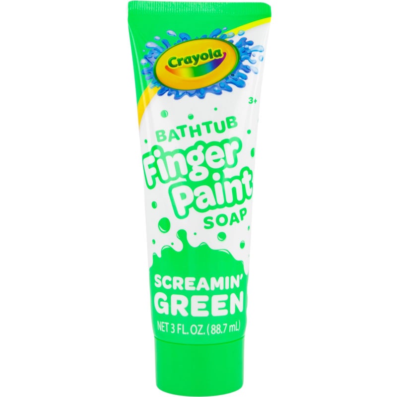 Crayola Bathtub Fingerpaint 5 Color Variety Pack, 3 Ounce Tubes (Bluetiful Blue, Screamin' Green, Radical Red, Flamingo Pink, Royal Purple) Color Your Bath Easily Washable Finger Paints - Image 5