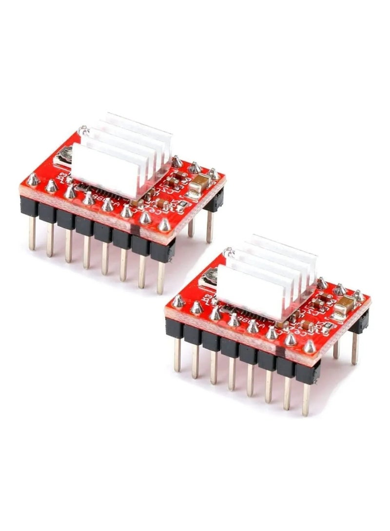 وحدة سائق محرك خطوة 2 قناة A4988 مع مجلد الحرارة لـ Arduino - Image 4