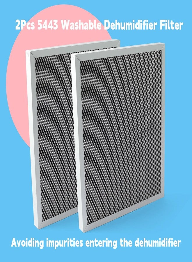 GLOXTED 2Pcs 5443 Washable Dehumidifier Filter Compatible with Whole-House Dehumidifiers Models 1830 1850 1852 and Ventilation 8191 8192, MERV 8 10x12x1 Replacement Parts - Image 2