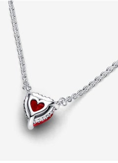 PANDORA Pandora Timeless Sterling Silver Sparkling Heart Halo Pendant Collier Necklace for Women 45cm 392542C01  - Image 4