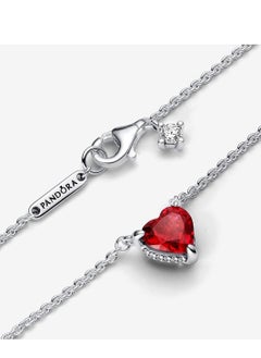 PANDORA Pandora Timeless Sterling Silver Sparkling Heart Halo Pendant Collier Necklace for Women 45cm 392542C01  - Image 5